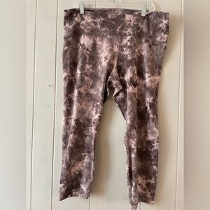 Lululemon Tie Dye Align Crop Leggings Size 18 Multi Color Beige